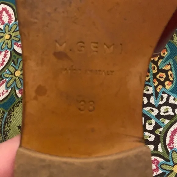 Sold Out M. Gemi Made In Italy Rare Dark Red Leather Lorenza Sandal - Picture 8 of 10